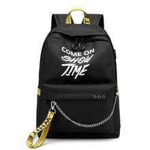 Load image into Gallery viewer, USB Hip Hop Ladies Backpack Off Fashion White Women Bags High Quality Large
