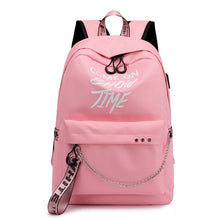 Load image into Gallery viewer, USB Hip Hop Ladies Backpack Off Fashion White Women Bags High Quality Large