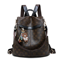 Load image into Gallery viewer, women leather backpack casual large capacity school bags women fashion casual travel