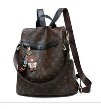 Load image into Gallery viewer, women leather backpack casual large capacity school bags women fashion casual travel