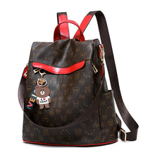 Load image into Gallery viewer, women leather backpack casual large capacity school bags women fashion casual travel