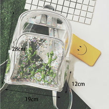 Load image into Gallery viewer, Harajuku Transparent Laser PVC Backpack Women Bookbag Laser Alien Star Women Travel Backpack